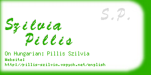 szilvia pillis business card
